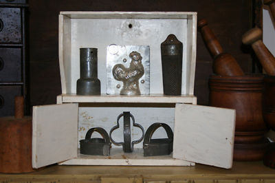 Unique Antique Furniture on Unique Antique Display Case  Possibly From Merchantile