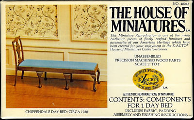 Antique Dollhouse Furniture on Rare Dollhouse House Of Miniature Day Bed Furniture Kit  Antique