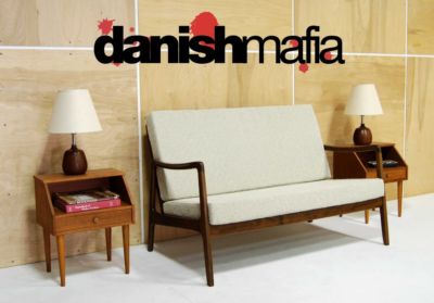 Danish Modern Bedroom Furniture on Mid Century Danish Modern Vintage Pair Walnut Table Bedroom Sofa Lamps