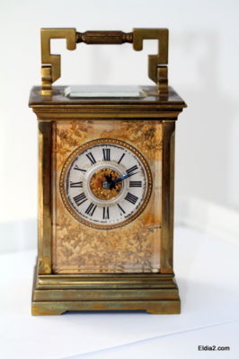 SAMUEL MARTI FRENCH ANTIQUE BRASS CARRIAGE CLOCK 1900 - SHOPLUXELIFE
